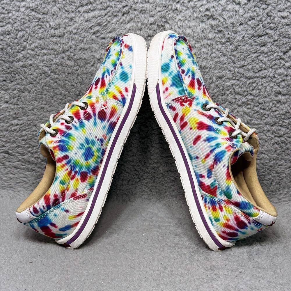 Twisted X Kicks Womens Size 5.5 Sneakers Shoes Multi Tie-Dye Moc Toe WCA0037 - Picture 6 of 9